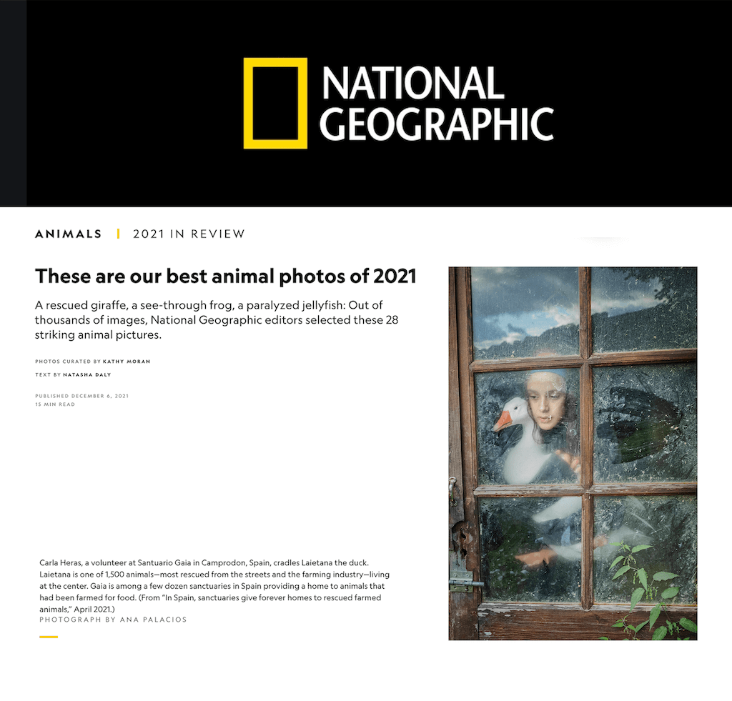 National Geographic Tearsheet - Ana Palacios Visual Journalist