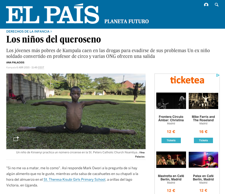 El País Tearsheet - Ana Palacios Visual Journalist
