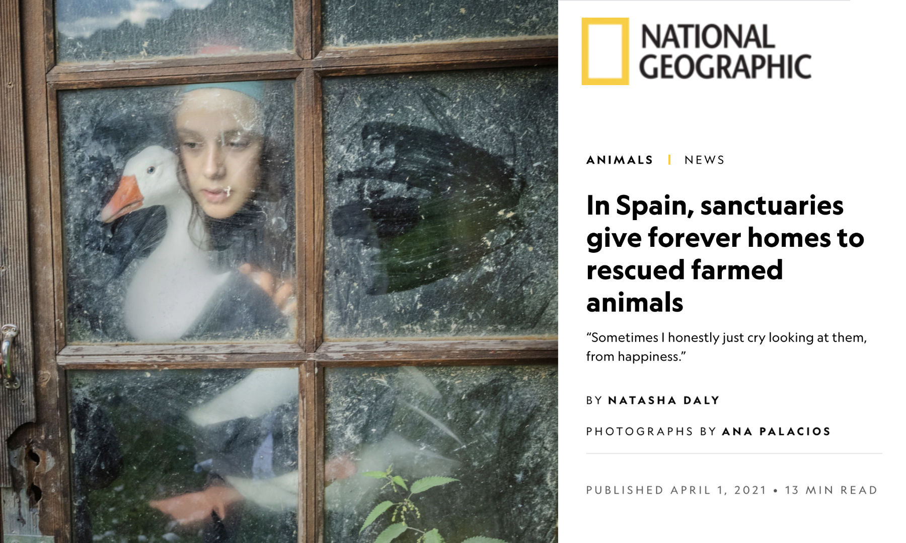 National Geographic Tearsheet - Ana Palacios Visual Journalist