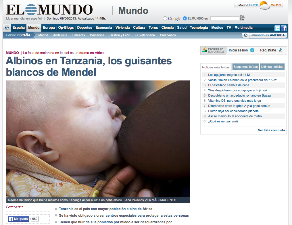 El Mundo Tearsheet - Ana Palacios Visual Journalist