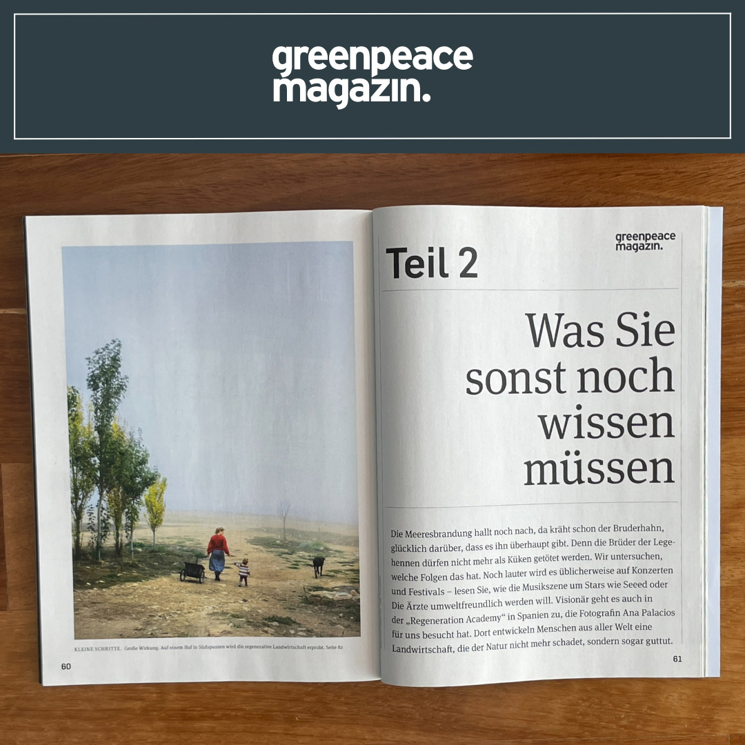 Greenpeace magazin Tearsheet - Ana Palacios Visual Journalist